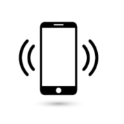 Ikona vibrujícího mobilního telefonu